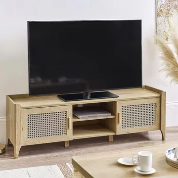 Sydney tv unit - 2 door - faux rattan