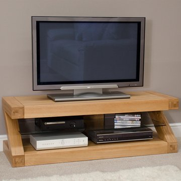 Z designer plasma tv unit - oak