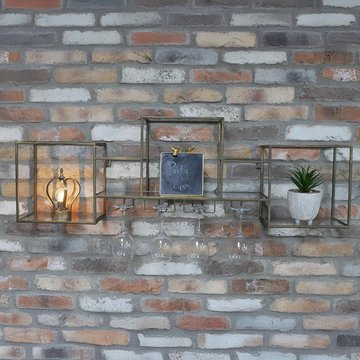 Wall rack - metal and glass
