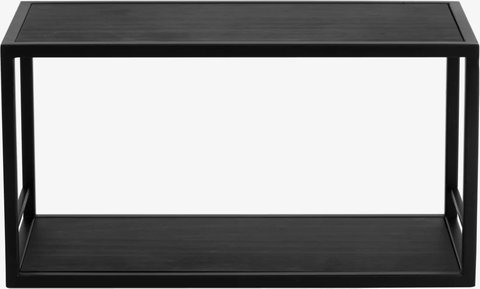 Flint wall shelf - black - pine wood