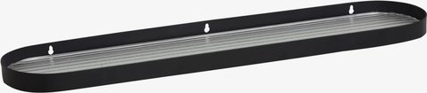 Sotra wall shelf - black - stainless steel - large