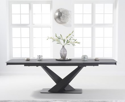 Extending jacob 180cm grey stone dining table