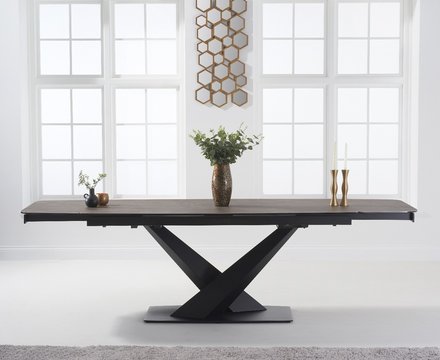 Extending jacob 180cm mink ceramic dining table