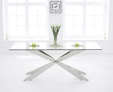 Canova 200cm glass dining table
