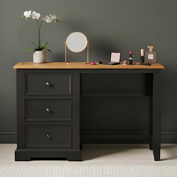Charlton oak and black painted dressing table