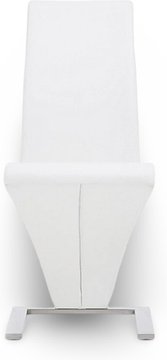 Aldo white set of 2 faux leather dining chairs