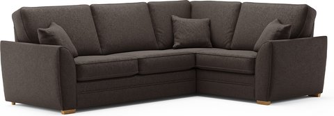 Bella chocolate fabric large right hand facing corner sofa