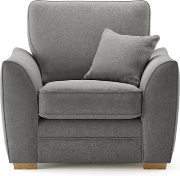 Bella grey fabric armchair