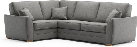 Bella grey fabric large left hand facing corner sofa