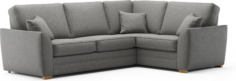 Bella grey fabric large right hand facing corner sofa