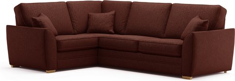 Bella rustic fabric large left hand facing corner sofa