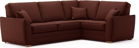Bella rustic fabric large right hand facing corner sofa