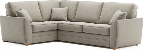 Bella stone fabric large left hand facing corner sofa
