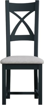 Painted light grey set of 2 painted dining chairs