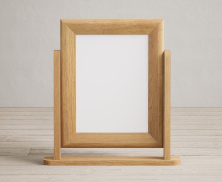 Natural solid oak dressing table mirror
