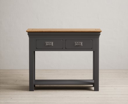 Charwood oak and charcoal painted console table