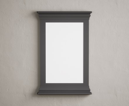 Charwood charcoal painted large mirror