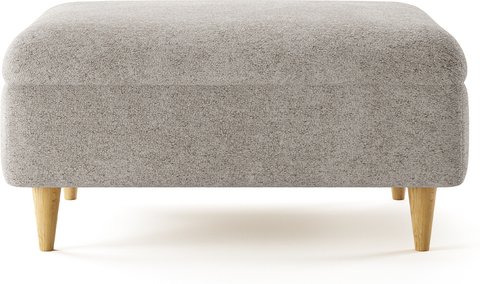 Capri cloud boucle fabric footstool