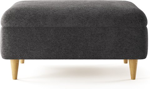 Capri midnight boucle fabric footstool
