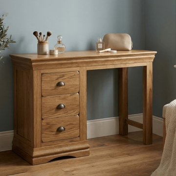 Burford rustic solid oak dressing table