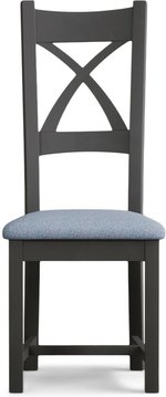 Painted blue set of 2 painted dining chairs