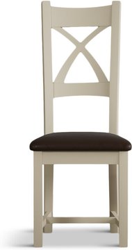 Painted brown set of 2 dining chairs