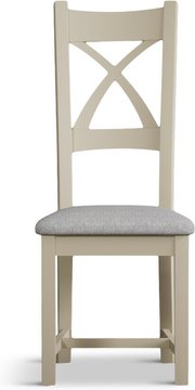 Painted light grey set of 2 dining chairs