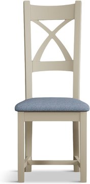 Painted blue set of 2 dining chairs