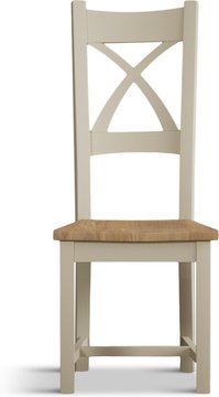 Painted oak set of 2 dining chairs