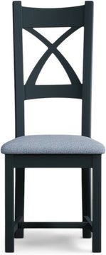 Painted blue set of 2 painted dining chairs