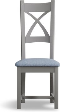 Painted blue set of 2 painted dining chairs