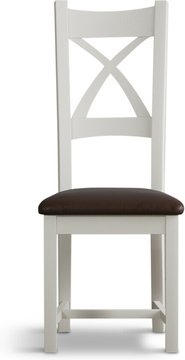 Painted brown set of 2 dining chairs