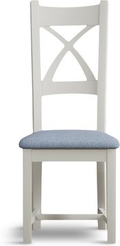 Painted blue set of 2 dining chairs