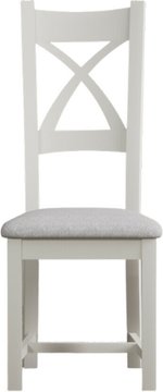 Painted light grey set of 2 dining chairs