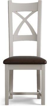 Painted brown set of 2 painted dining chairs