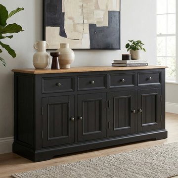 Charlton oak and black painted extra large sideboard