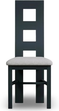 Painted light grey set of 2 painted dining chairs