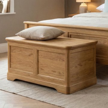 Cambridge solid oak blanket box
