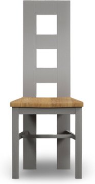 Painted oak set of 2 painted dining chairs