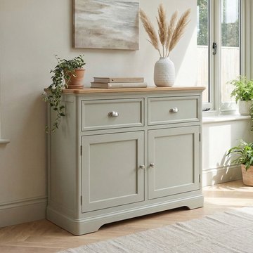 Brampton soft green painted small sideboard