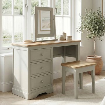 Brampton soft green painted dressing table set