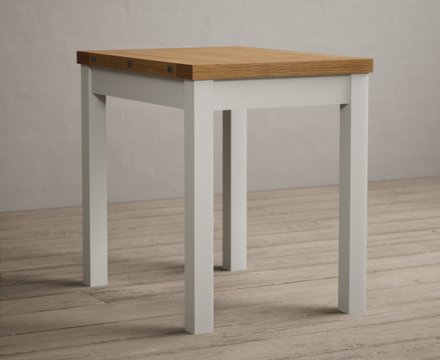 Extending hadleigh oak and signal white painted dining table
