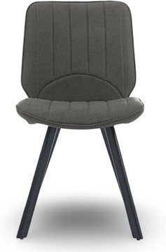 Hendrick grey set of 2 faux leather dining chairs