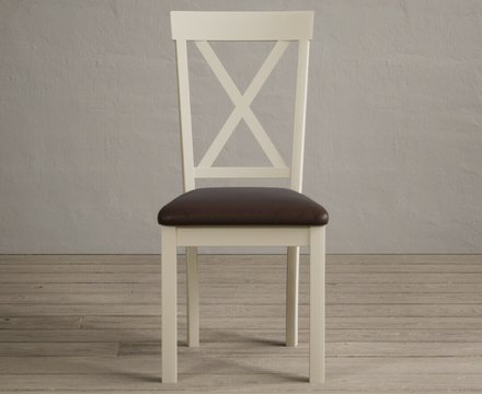 Hertford brown set of 2 painted dining chairs