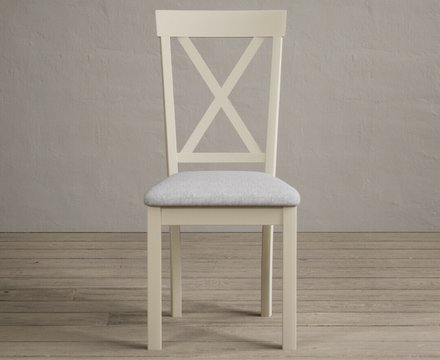 Hertford light grey set of 2 painted dining chairs