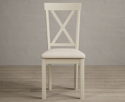 Hertford linen set of 2 painted dining chairs