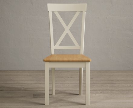 Hertford oak set of 2 painted dining chairs
