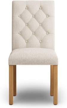 Isabella natural set of 2 painted dining chairs