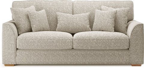 Jasper natural chenille fabric 3 seater sofa