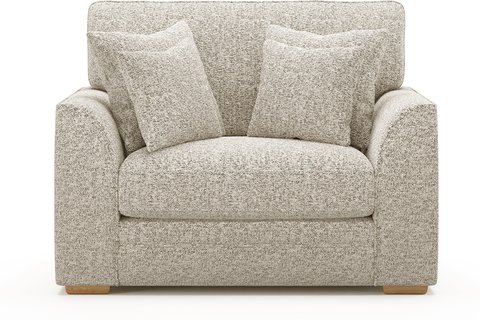 Jasper natural chenille fabric love chair